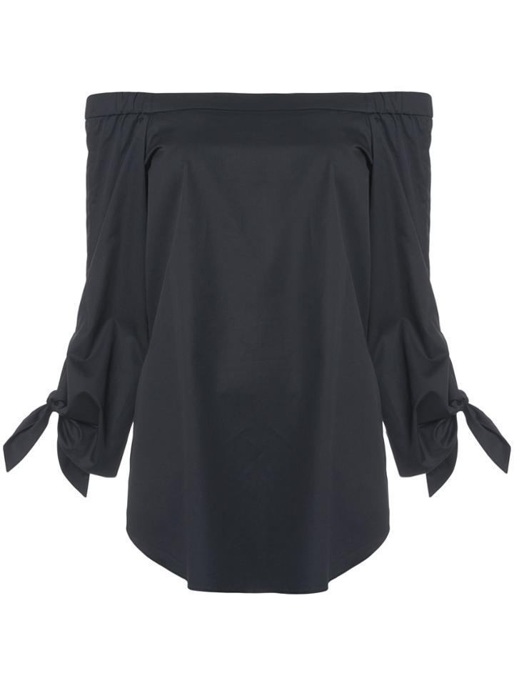 Tibi Off-the-shoulder Shirt - Black