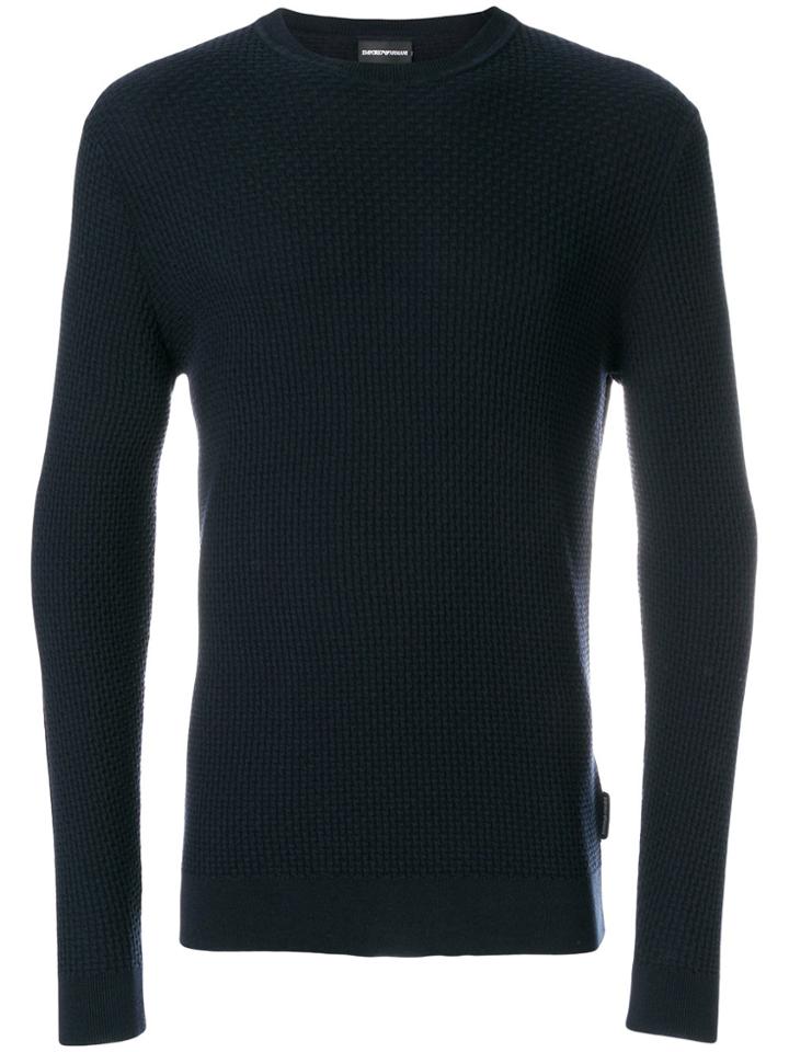 Emporio Armani Crew Neck Sweater - Blue