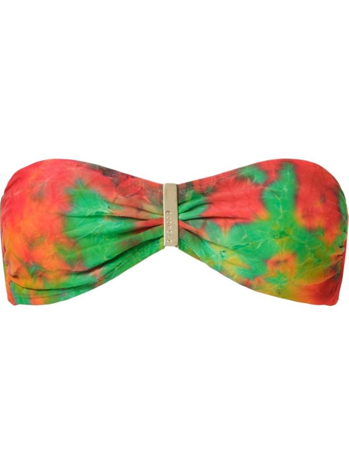 Blue Man Tie Dye Print Bondeau Bikini Top