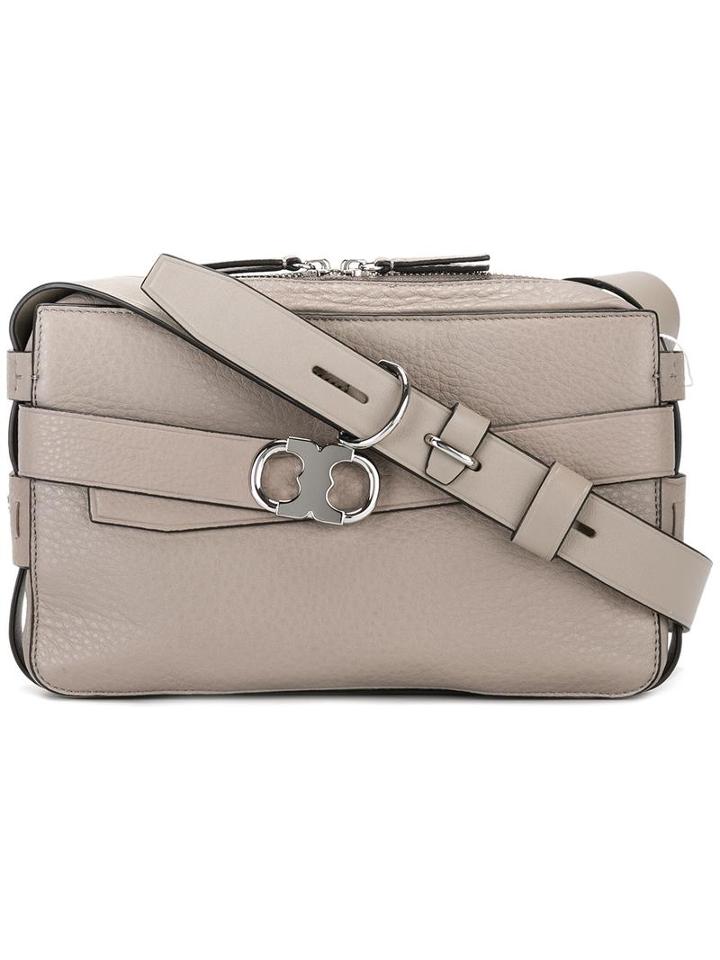 Tory Burch Front Buckle Crossbody Bag, Women's, Nude/neutrals, Leather