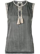 Isabel Marant Étoile Tassel Details Striped Top - Black