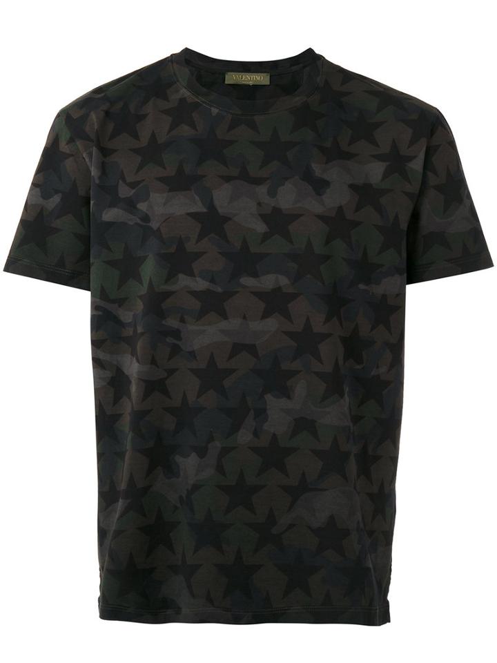 Valentino Rockstud Camustars T-shirt, Men's, Size: Medium, Brown, Cotton