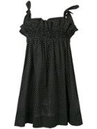 Ganni Polka Dot Mini Dress - Black
