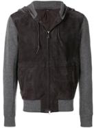 Ermenegildo Zegna Xxx Contrast Panels Knitted Jacket - Brown