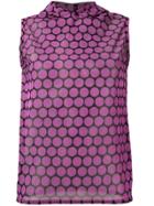 Walter Van Beirendonck Vintage Hooded Sheer Top - Pink & Purple