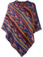 Missoni Ethnic Knitted Poncho, Women's, Polyamide/wool/polyacrylic