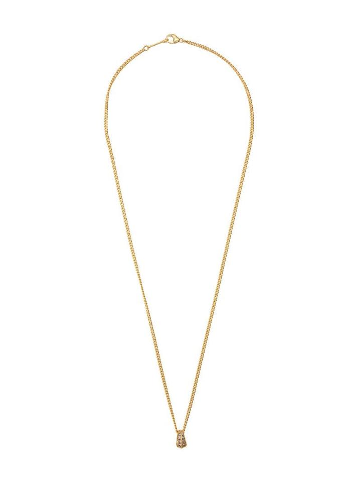 Roman Paul Diamond Embellished Pendant Necklace - Gold