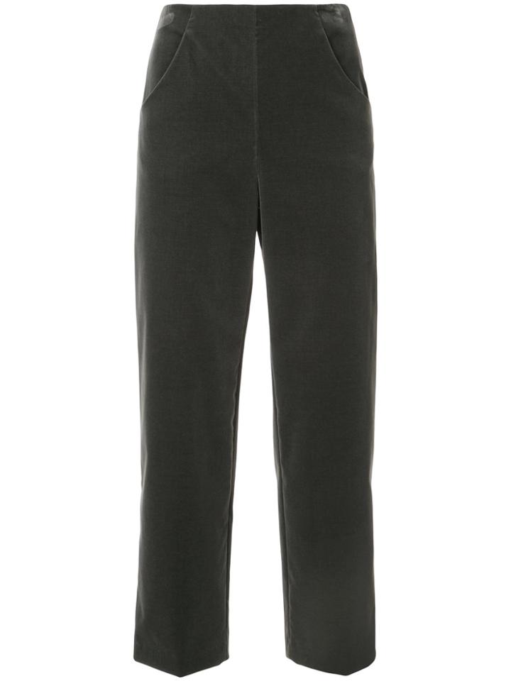 Vanessa Seward Cropped Wide Leg Trousers - Grey