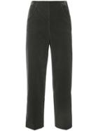 Vanessa Seward Cropped Wide Leg Trousers - Grey