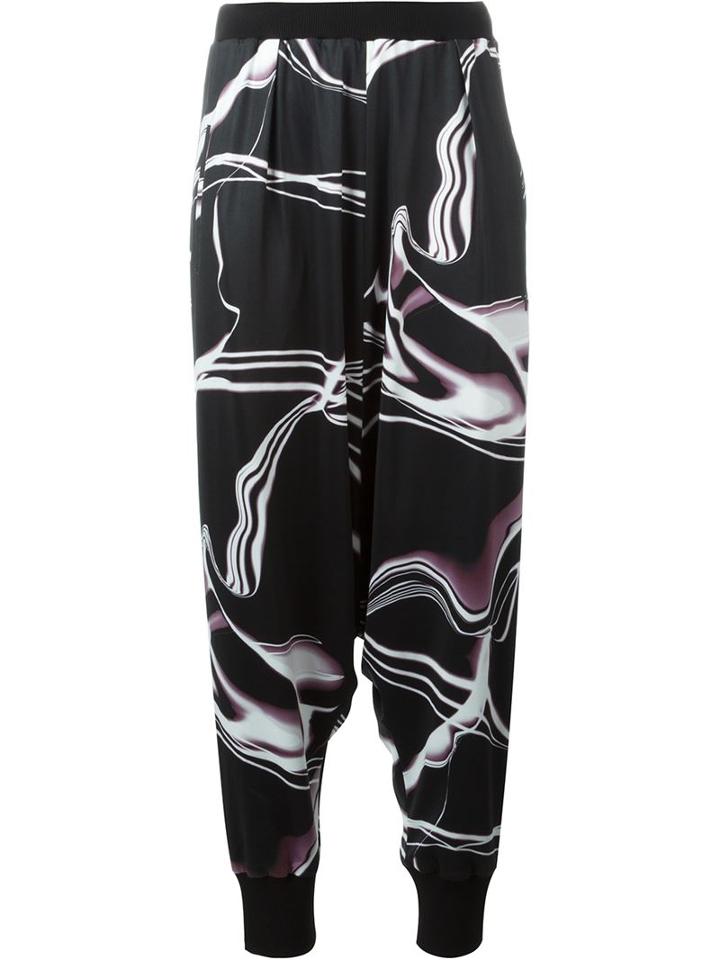 Y-3 Abstract Print Cuffed Trousers