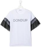Dondup Kids Logo Frill T-shirt - White