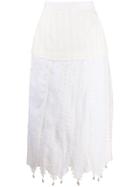 Loewe High-rise Lace-trim Maxi Skirt - White