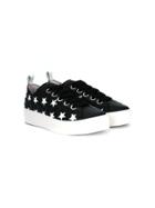 No21 Kids Teen Star-cutout Sneakers - Black