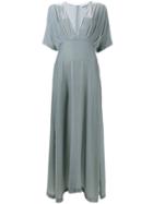 Ganni 'hayden' Velvet Dress, Women's, Size: Xs, Blue, Rayon/silk