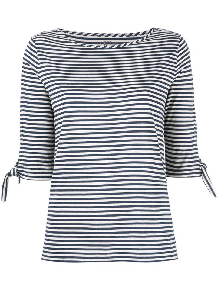Luisa Cerano Stripe Knitted Top, Women's, Size: 42, Blue, Cotton/modal