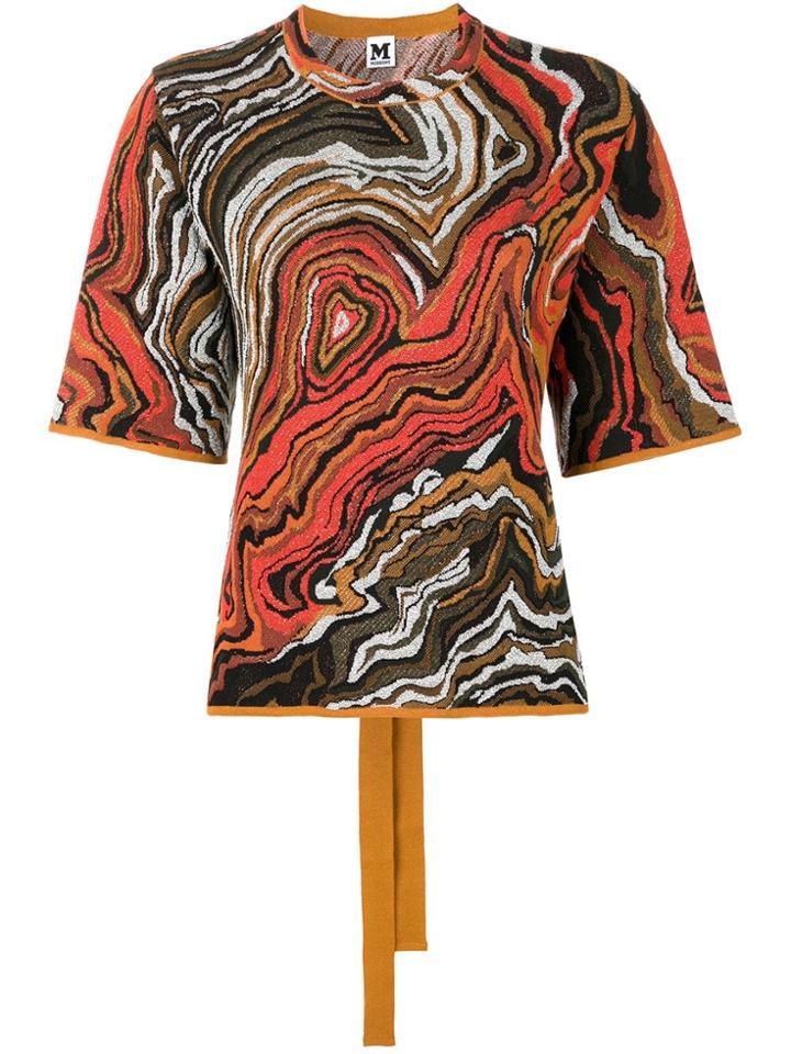 M Missoni Waist Tie Knitted Top - Multicolour