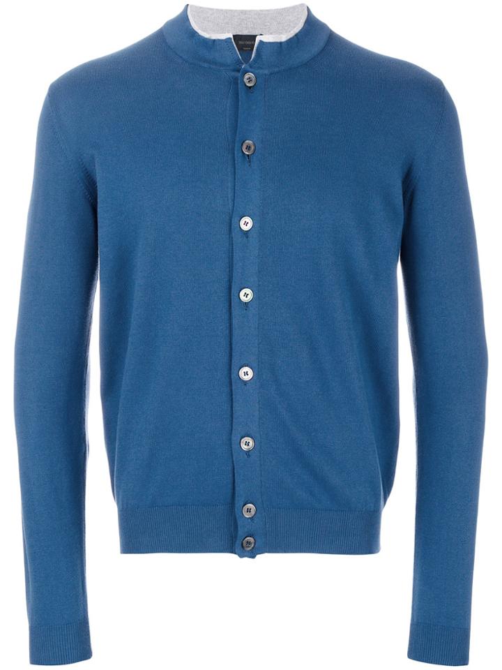 Dell'oglio Button Fastening Cardigan - Blue