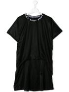 Dkny Kids Teen Logo Print Dress - Black