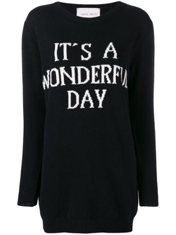 Alberta Ferretti It's A Wonderfull Day Sweater Dress - Black