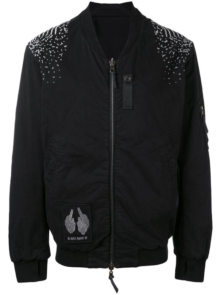 11 By Boris Bidjan Saberi - Bomber Jacket - Men - Cotton/spandex/elastane - Xl, Black, Cotton/spandex/elastane