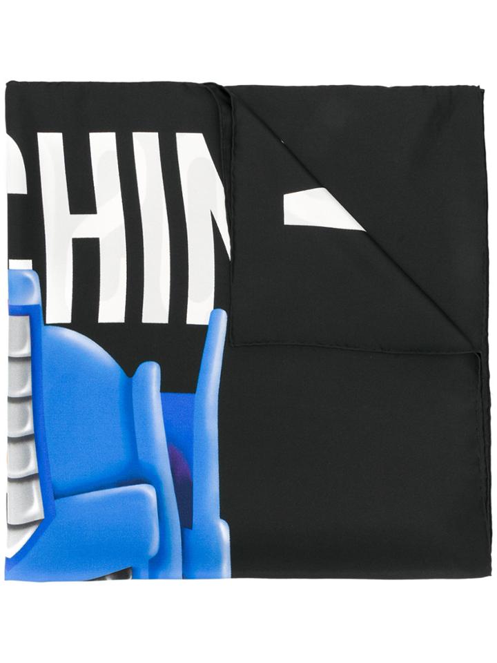 Moschino Teddy Bear Silk Scarf - Black