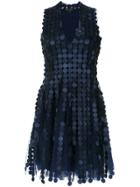 Gloria Coelho Embroidered A-line Dress - Blue
