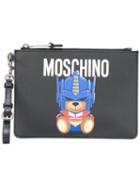 Moschino - Transformer Teddy Clutch Bag - Women - Pvc - One Size, Black, Pvc