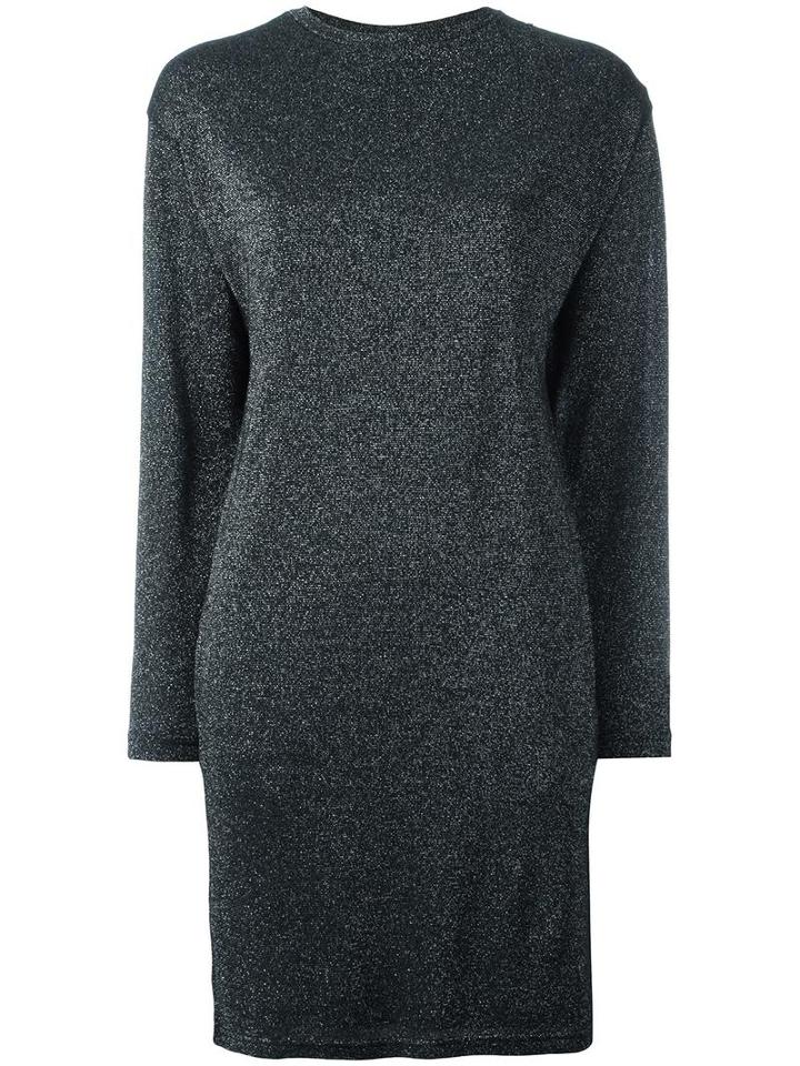 Diesel Keyhole Knitted Dress, Women's, Size: Xs, Black, Rayon/metallic Fibre/polyester