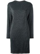 Diesel Keyhole Knitted Dress, Women's, Size: Xs, Black, Rayon/metallic Fibre/polyester