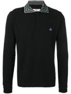 Vivienne Westwood Striped Collar Polo Shirt - Black