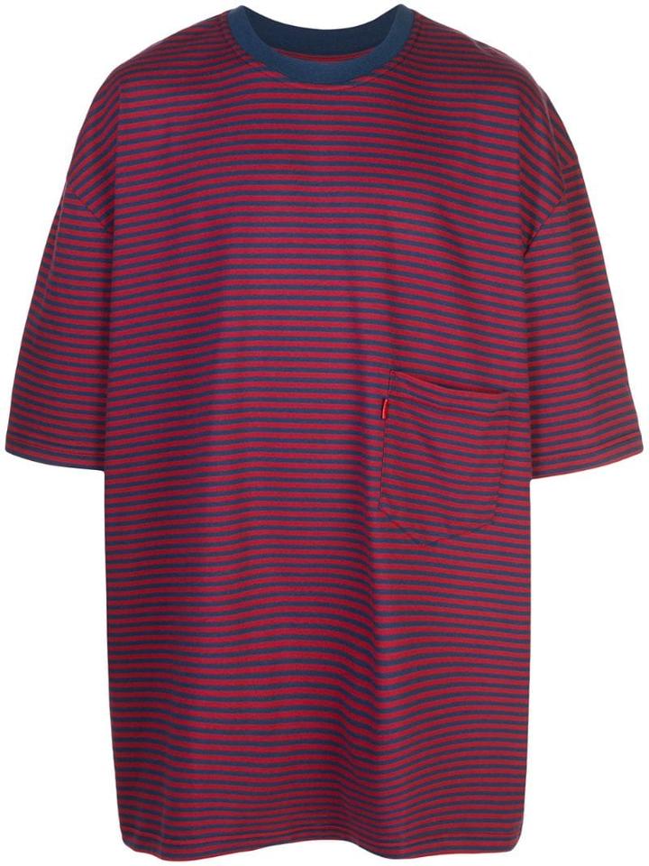 Martine Rose Oversized Striped T-shirt - Red