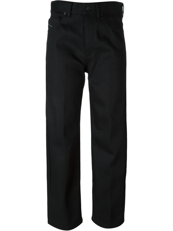 Diesel Black Gold Straight Leg Trousers, Women's, Size: 25, Cotton