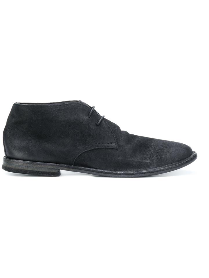 Pantanetti Distressed Lace-up Shoes - Black