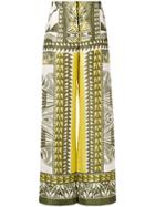 Alberta Ferretti Printed Palazzo Pants - Green