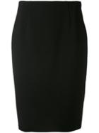 Paule Ka - Straight Skirt - Women - Spandex/elastane/viscose/polyimide - 42, Black, Spandex/elastane/viscose/polyimide