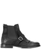 Henderson Baracco Brogue Detail Ankle Boots - Black