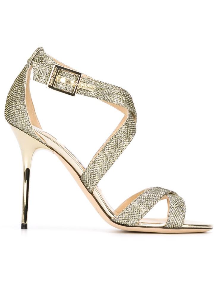 Jimmy Choo Lottie Sandals, Women's, Size: 41, Grey, Leather/pvc