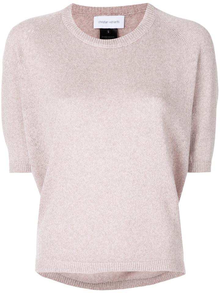 Christian Wijnants Crew-neck Knitted Top - Pink & Purple