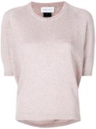 Christian Wijnants Crew-neck Knitted Top - Pink & Purple