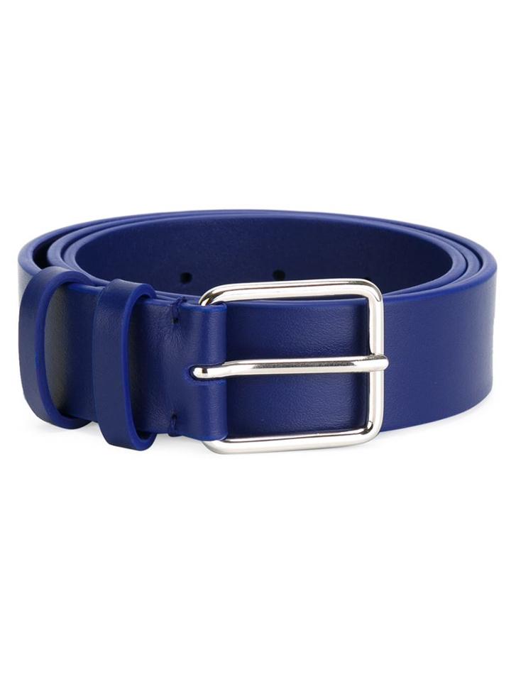 Jil Sander Classic Belt, Women's, Size: 75, Blue, Leather