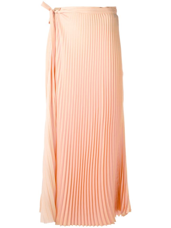 Haider Ackermann Pleated Long Skirt - Pink & Purple