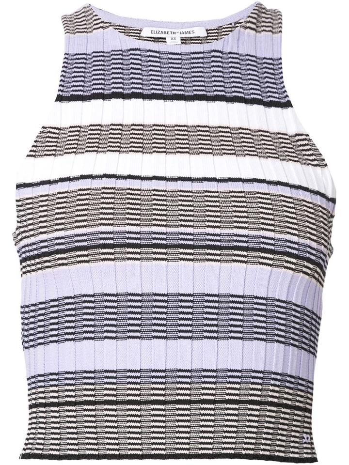 Elizabeth And James Striped Knit Tank Top, Women's, Size: Large, Pink/purple, Viscose/nylon