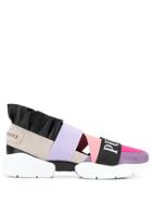 Emilio Pucci City Up Colourblock Ruffled Sneakers - Black