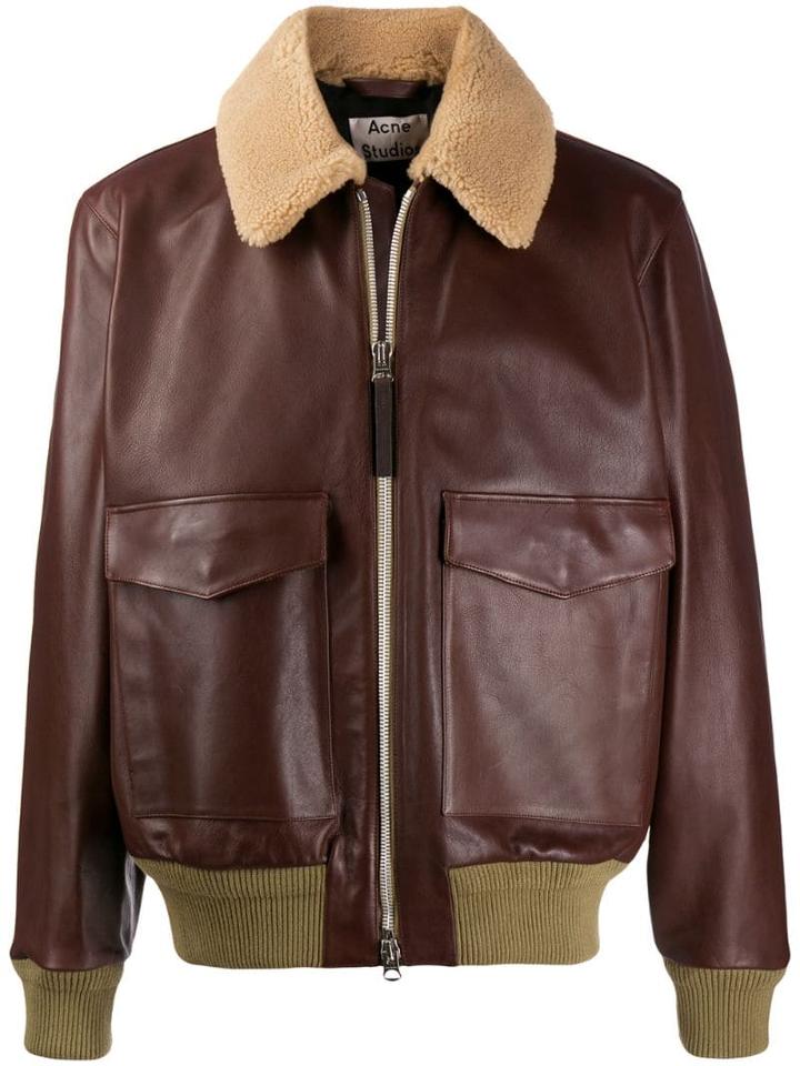 Acne Studios Leather Jacket - Brown