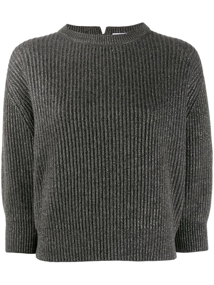 Brunello Cucinelli Metallic Jumper - Grey