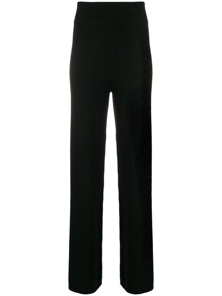 Cashmere In Love Cashmere Blend Side Stripe Track Pants - Black
