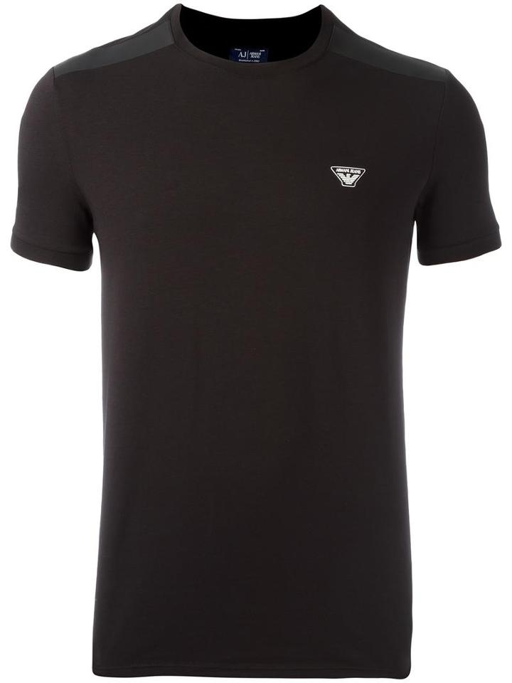 Armani Jeans Chest Logo T-shirt, Men's, Size: Xxl, Black, Cotton/spandex/elastane