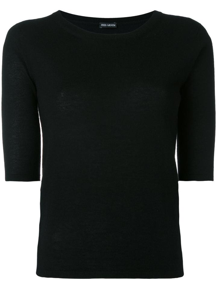Iris Von Arnim - Round Neck Top - Women - Cashmere - Xl, Black, Cashmere