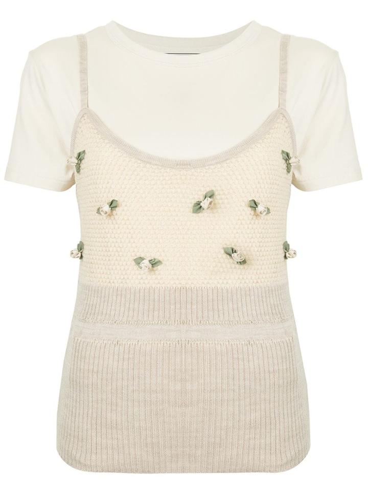 Tu Es Mon Trésor Rose Knit Camisole - Neutrals