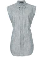 Bassike Denim Striped Shirt - Blue